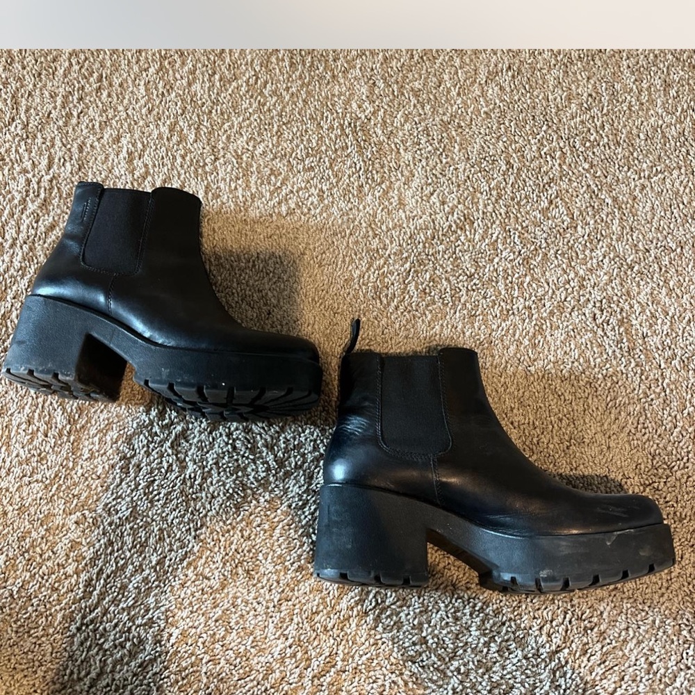 Black Chunky Heel Ankle Boots